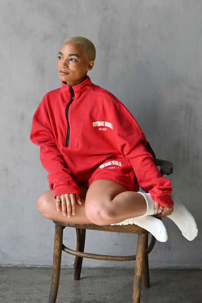 Riot Sport Pullover // Washed Red