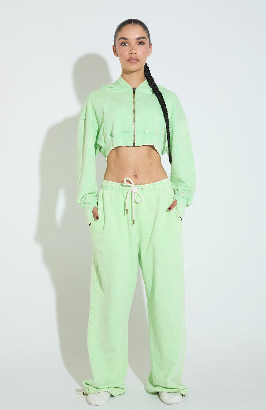 Juicy Crop Zip Hoodie / Neon Lime – VINTAGE SOULS INC.