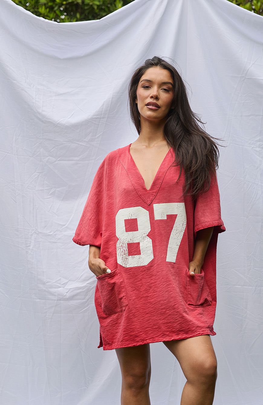'87 Tunic - Washed Red