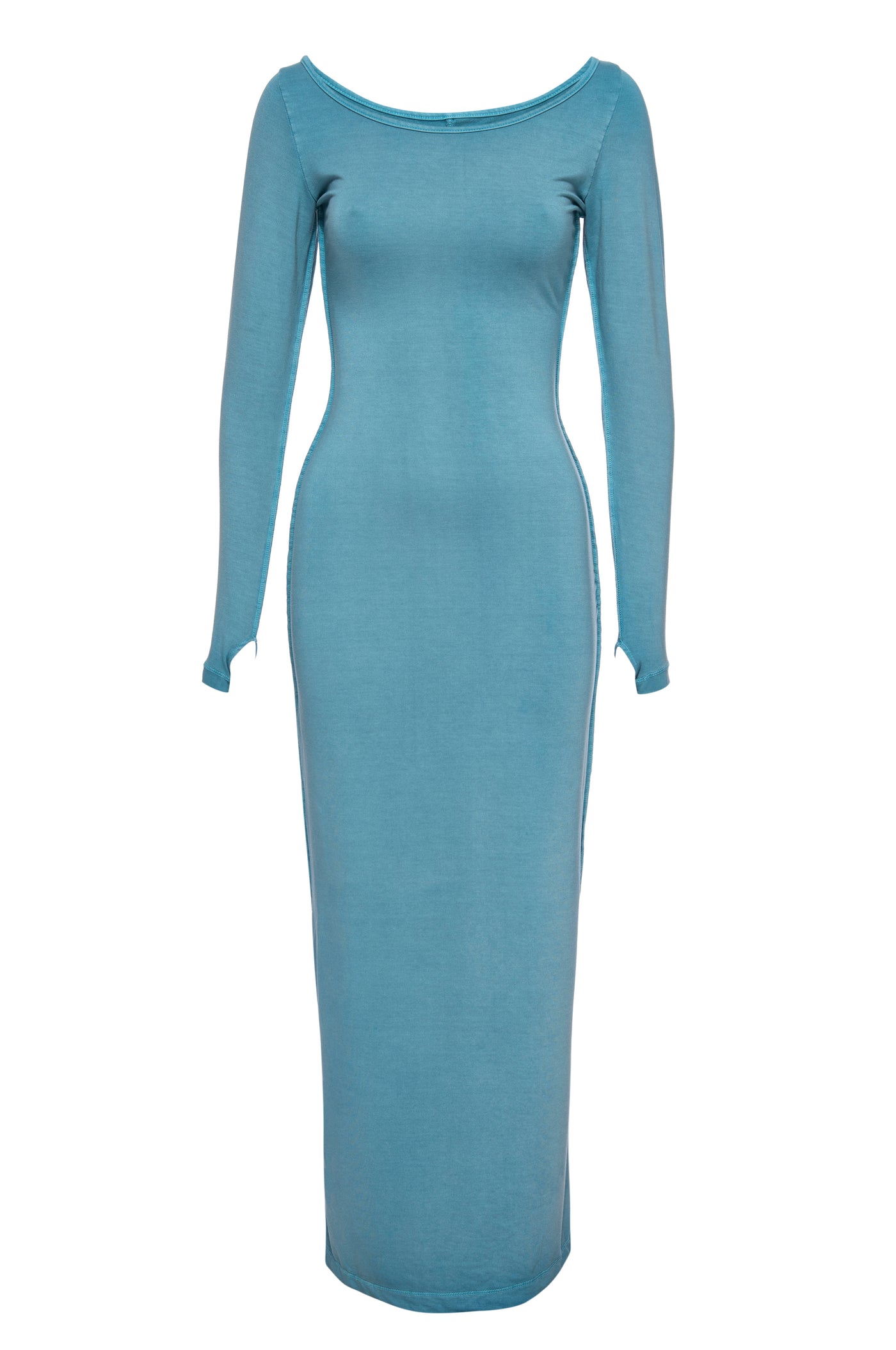 Washed Jade Lonnie Dress shown, featuring a soft, hand-dyed texture and snug, supportive fabric.